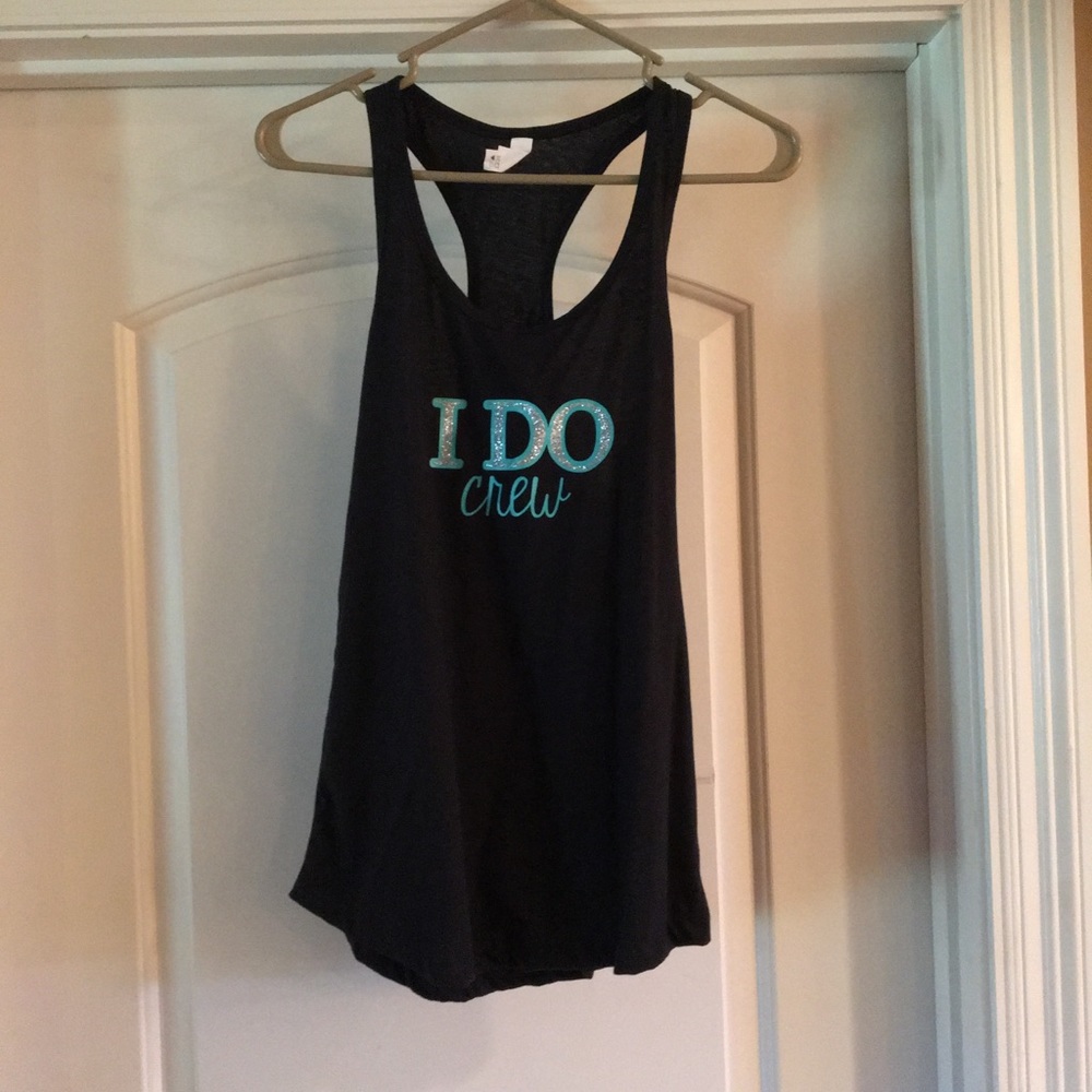 🛍Black racer back tank